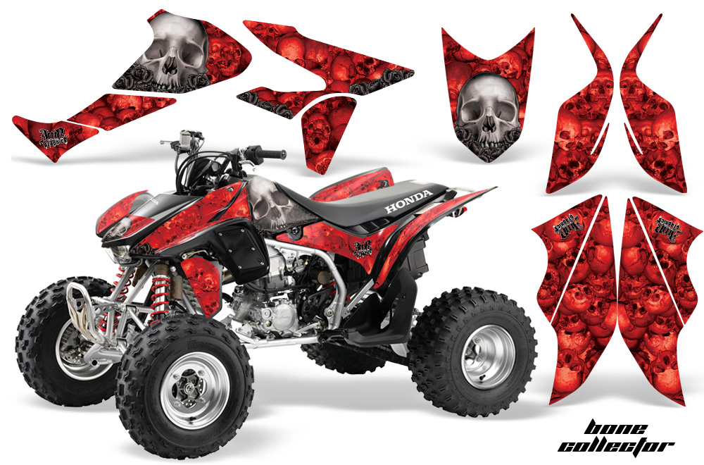 Honda TRX450 Graphics Kit BONCECOLLECTOR RED